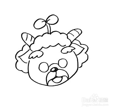 手绘简笔画之慢羊羊的画法