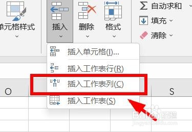 Excel2022如何插入工作表中的行和列