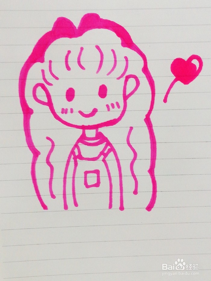 手绘可爱的卡通女孩头像