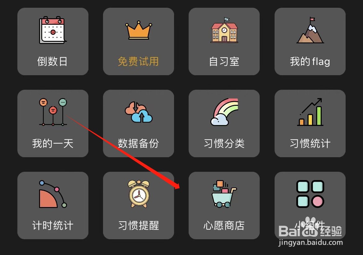 小习惯如何进入心愿商店？