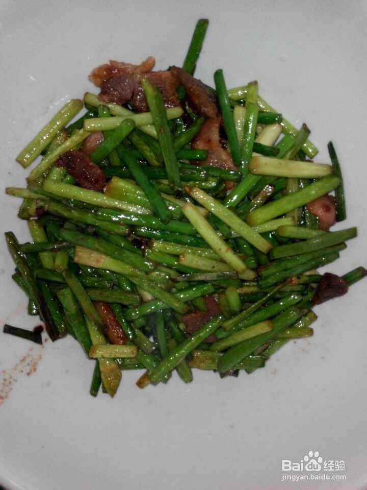 农家小炒,蒜苔炒腊肉