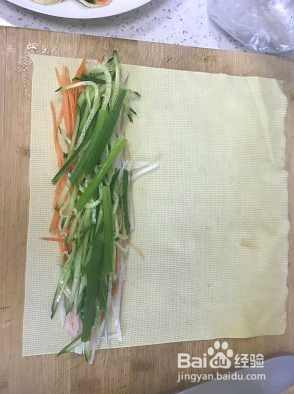 彩色豆皮蔬菜卷