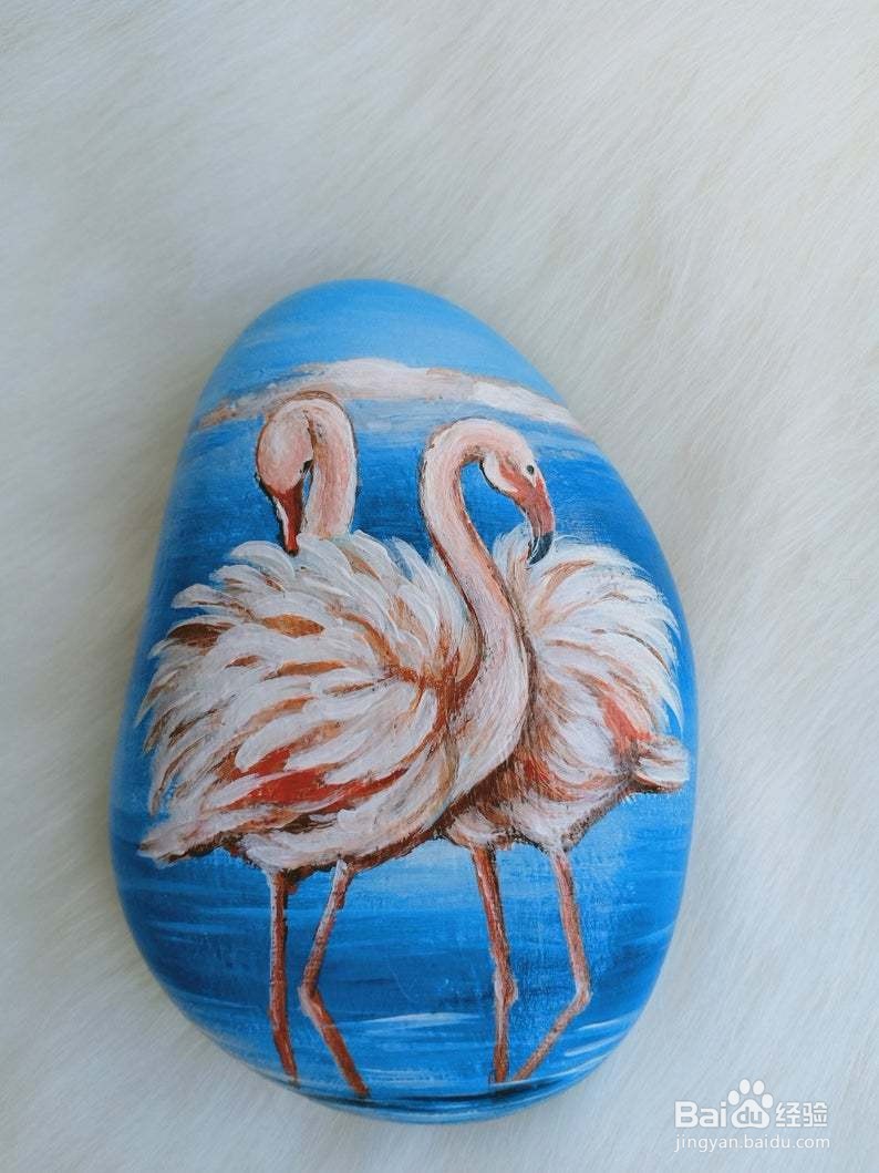 简单又漂亮的小清新手绘卵石画创意 可爱的鹦鹉