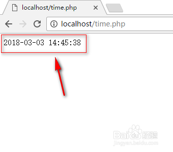 用php代码输出显示当前时间