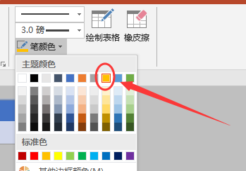 WPS演示插入的表格怎么修改边框颜色