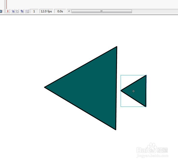 flash用三角形绘制一条热带鱼的教程