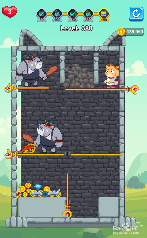 Super Kitty Rescue的Level 380如何通关