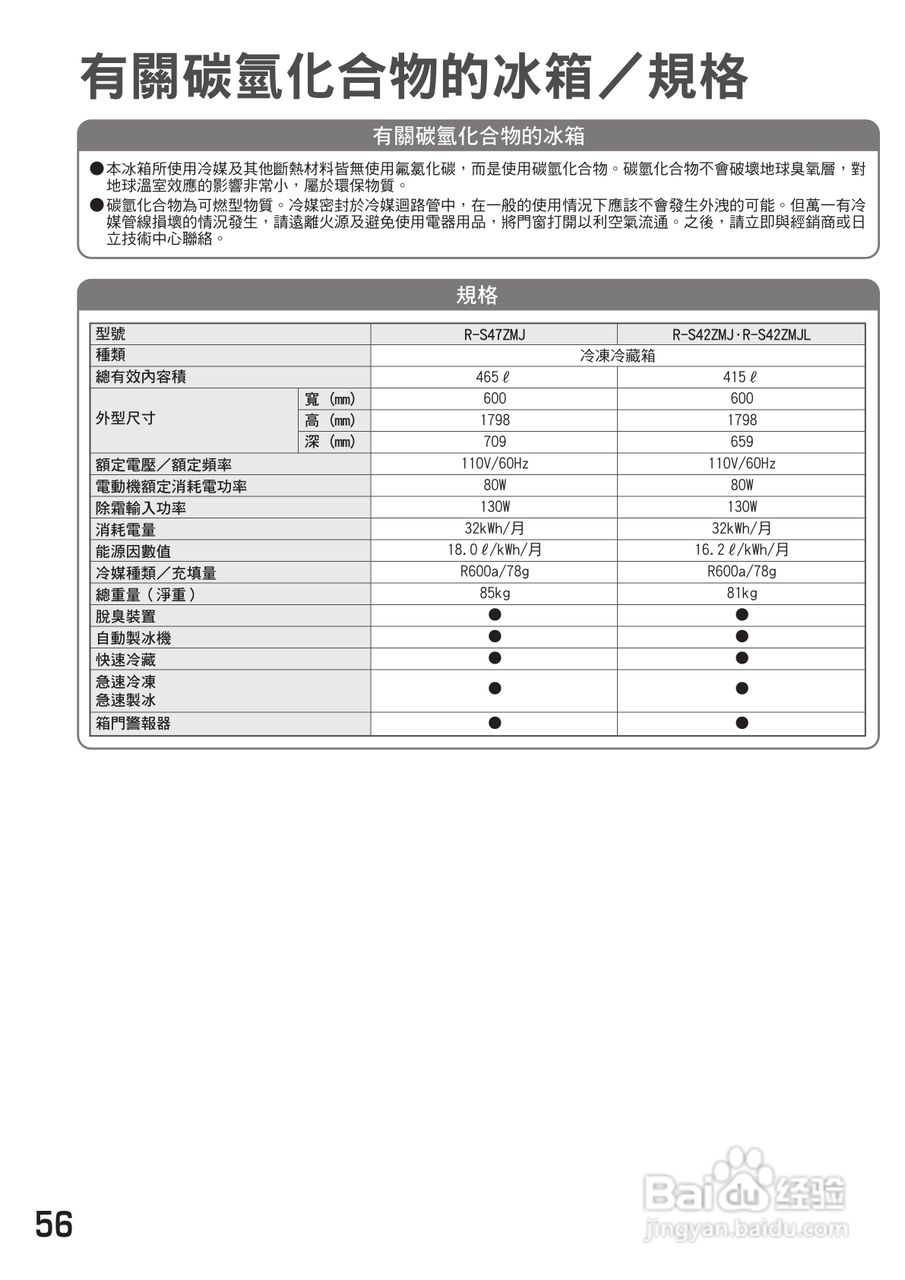 日立R-S42ZMJL电冰箱使用说明书:[6]
