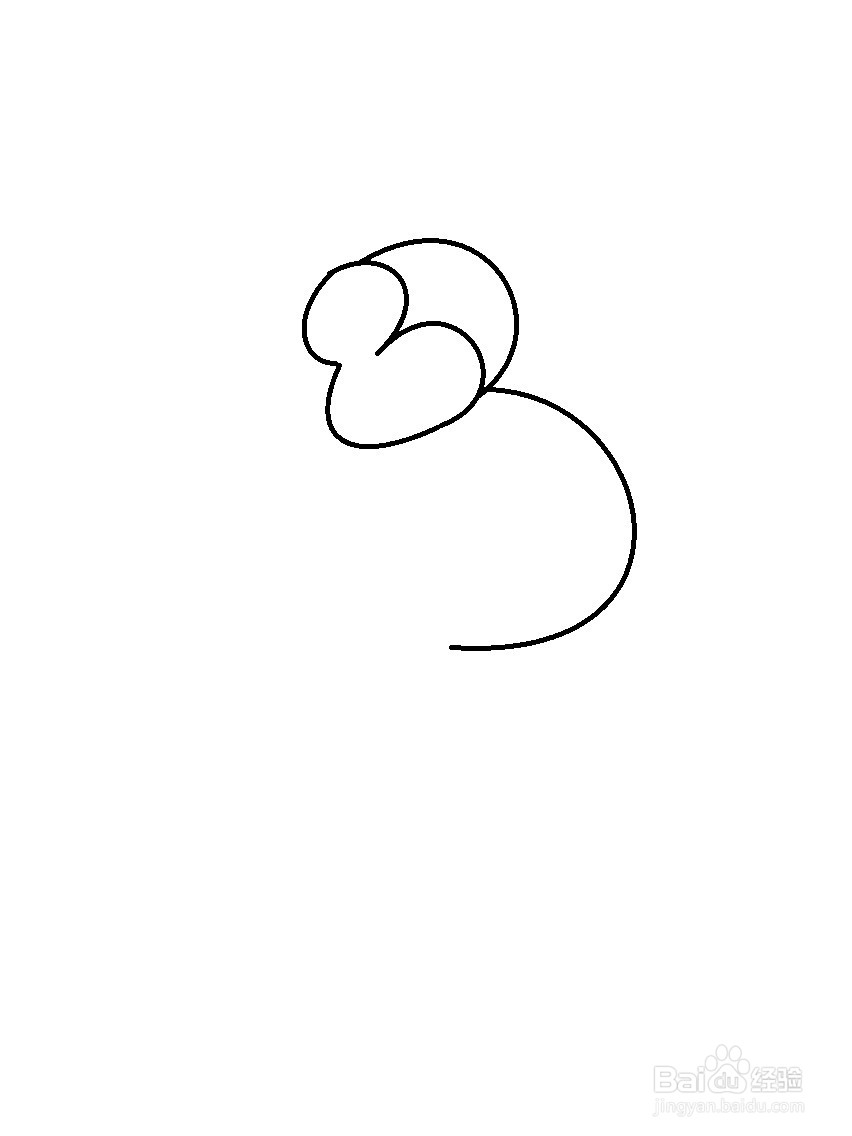 用数字3画猴子的方法