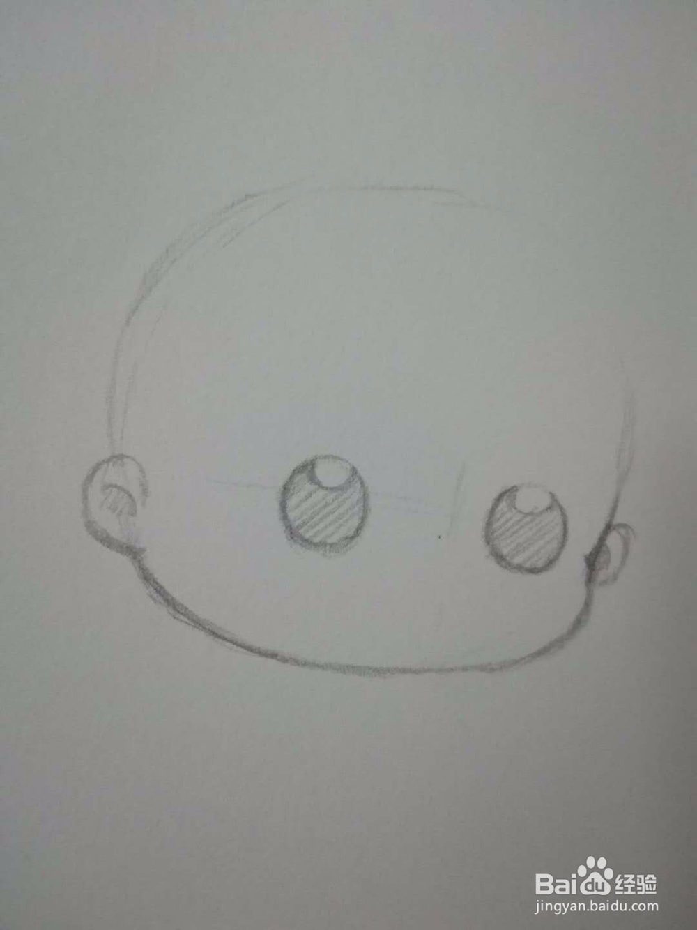 如何画Q版动漫人物头部手绘线稿