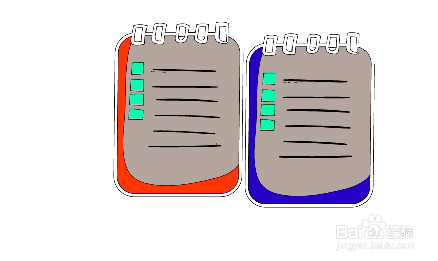 怎样在illustrator中绘制记录本小图标