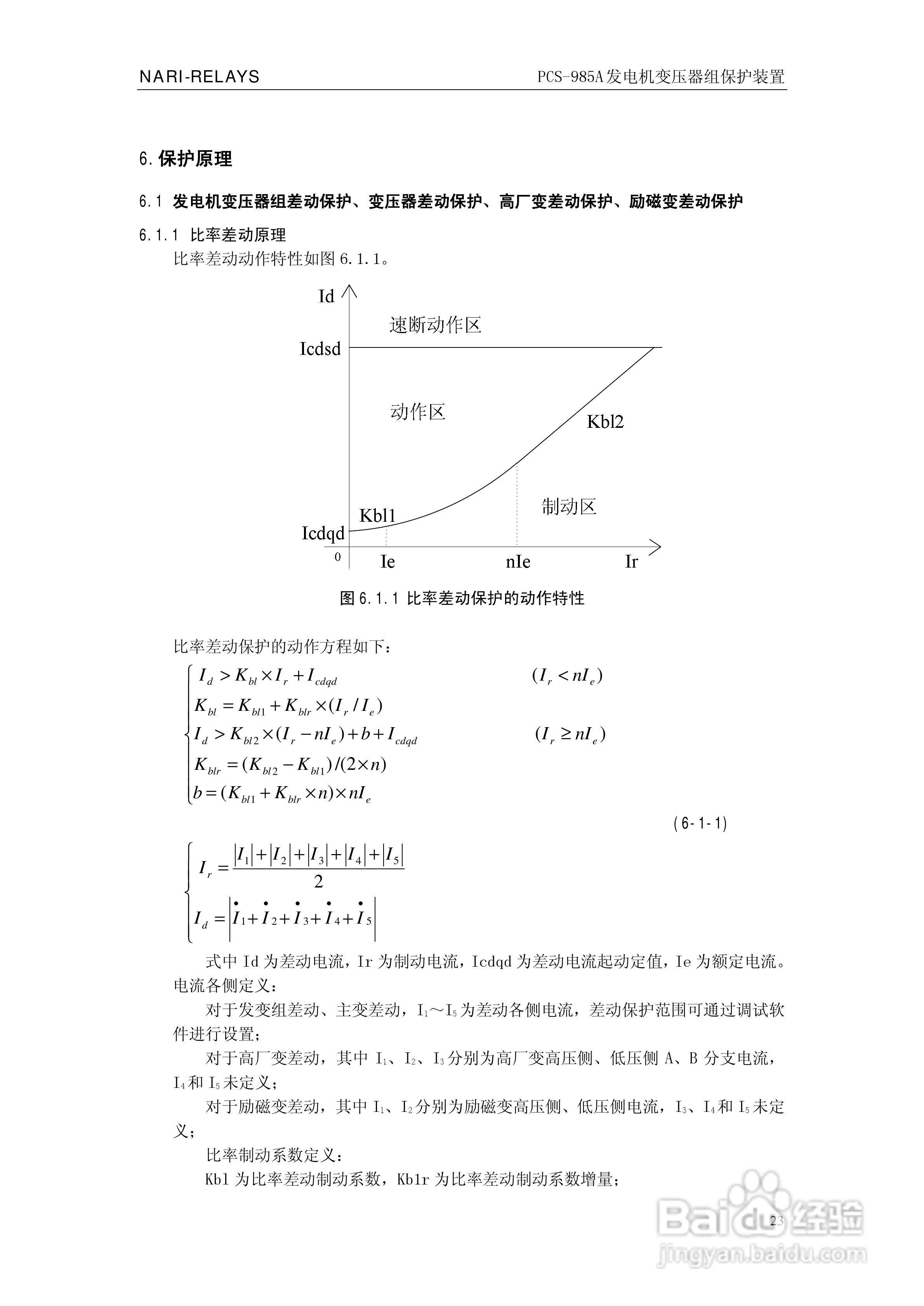 国瑞继保PCS-985A发电机变压器组保护装置技术说明书:[3]