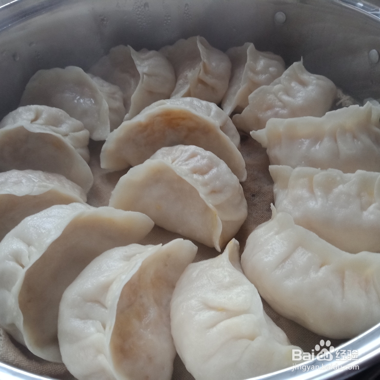 海鲜教程-蟹味儿素蒸饺虾皮葱花和倭瓜