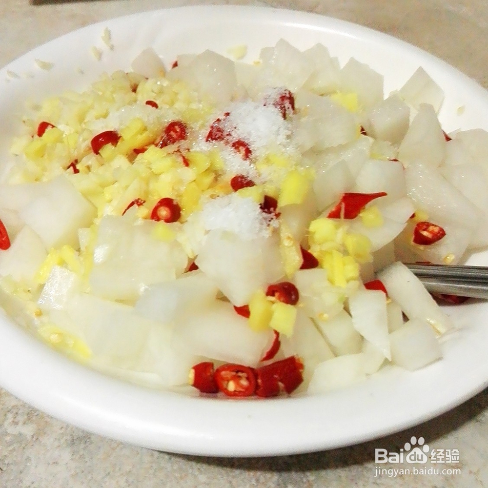 自制脆爽白萝卜的做法