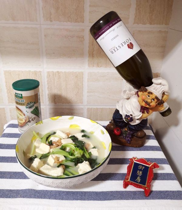 海米乌塌菜豆腐汤