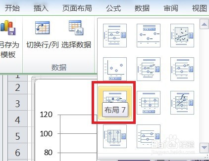 EXCEL怎么让气泡图的图表布局显示布局7效果