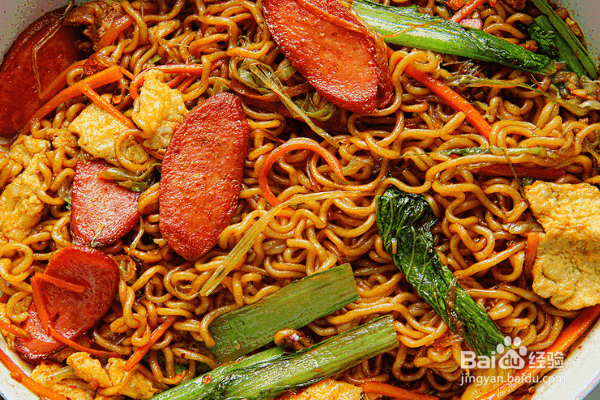 什锦炒方便面的做法