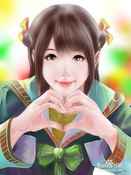 PS怎么绘制可爱的中国古典美女教程