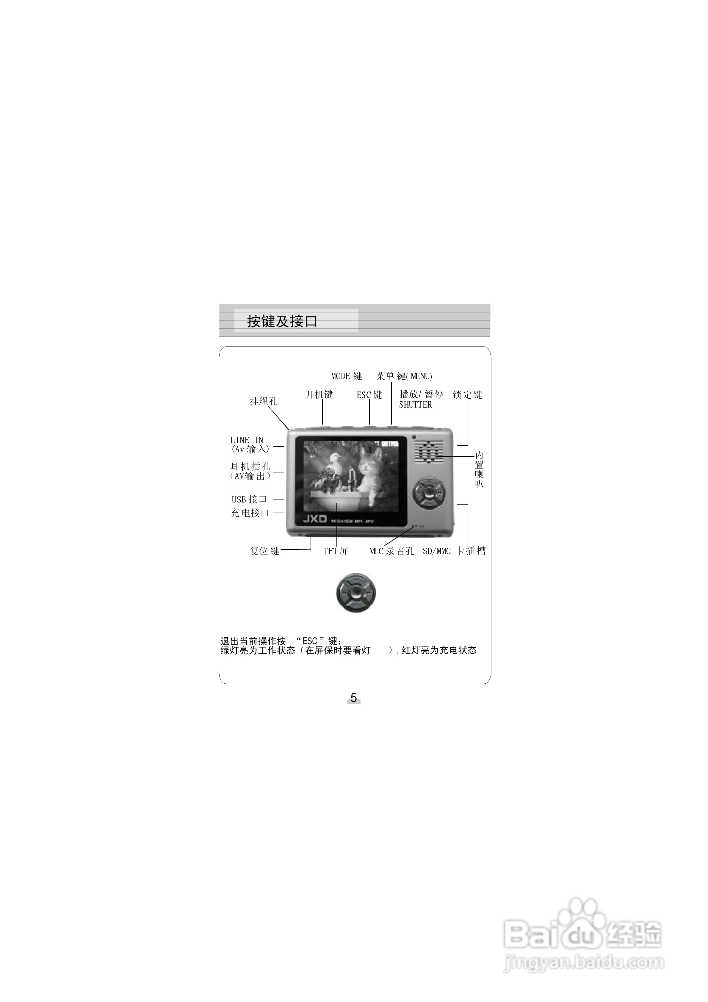 金星JXD661型MP4播放器使用说明书:[1]