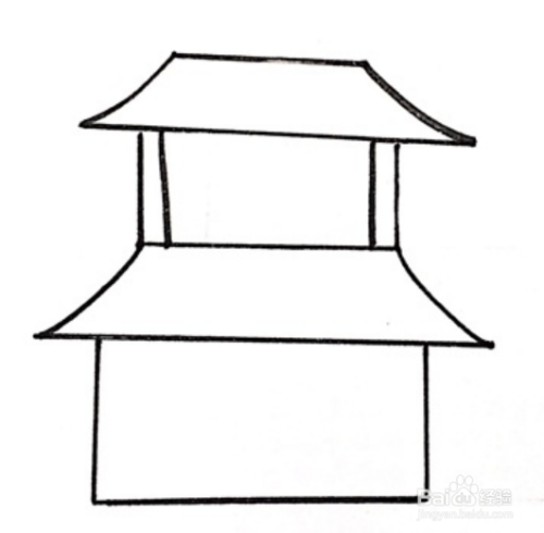 家乡的古建筑简笔画