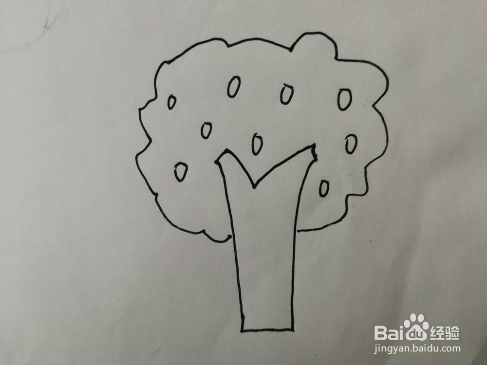 简笔画小果树