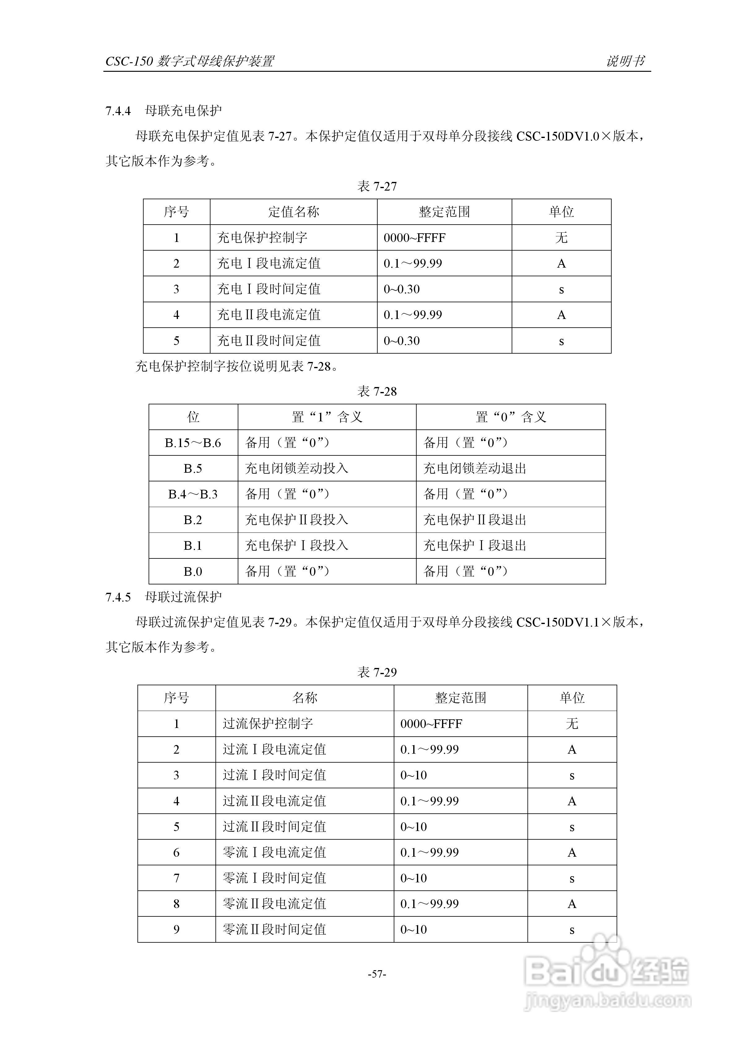 四方CSC-150数字式母线保护装置说明书:[7]