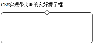 CSS如何实现带尖角的友好提示框