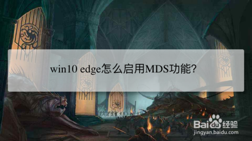 win10 edge怎么启用MDS功能？