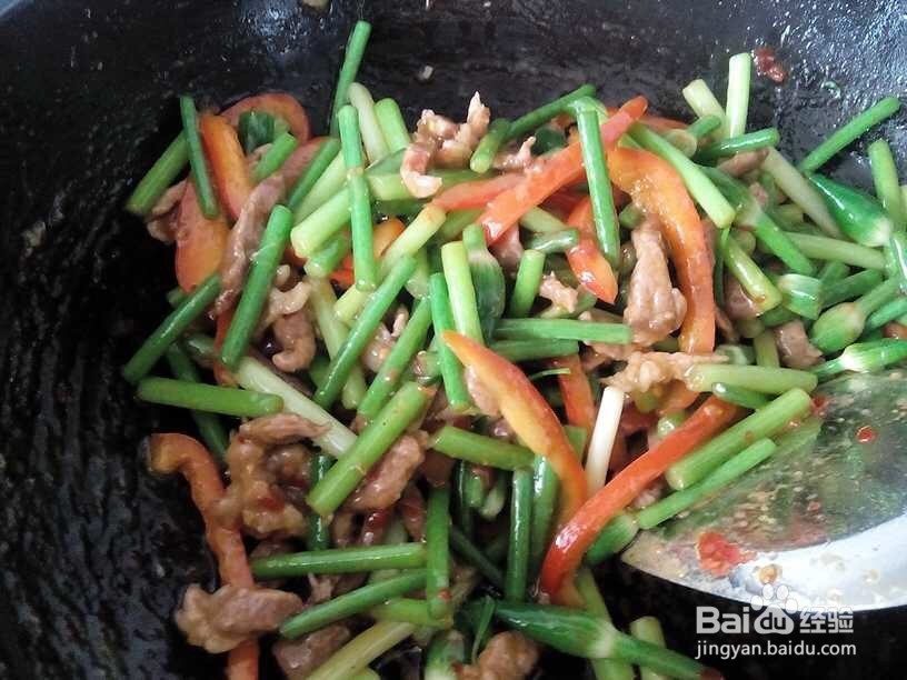 东北家常菜：韭苔炒肉丝