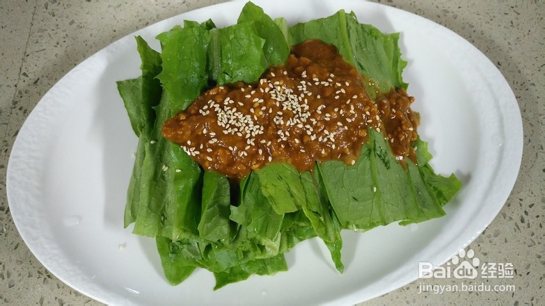 麻酱油麦菜的制作方法