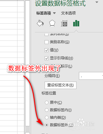 图表数据标签没有数据标签外选项是怎么回事?