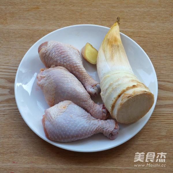清蒸鸡条冬笋