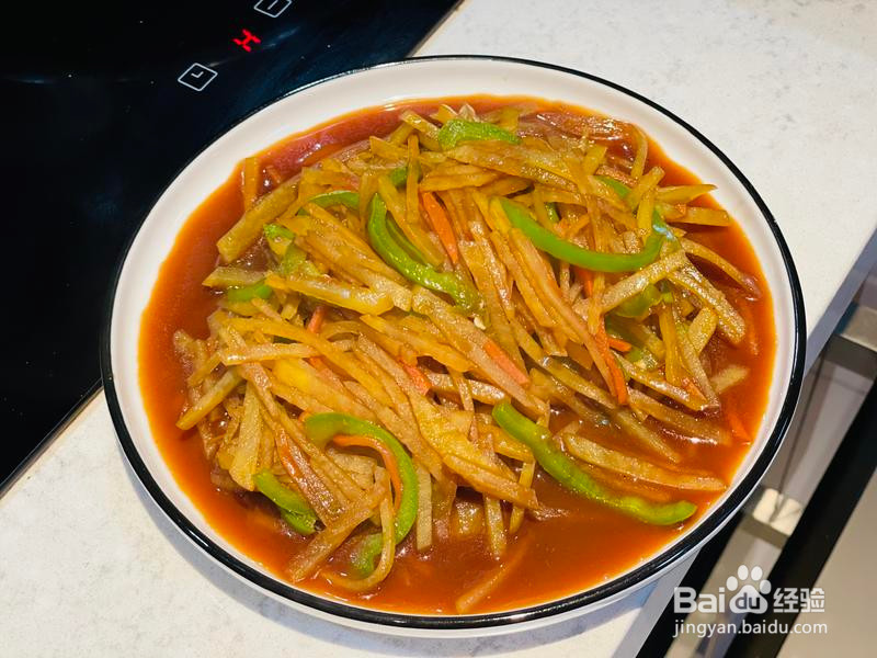 香软葱油饼+土豆丝的做法