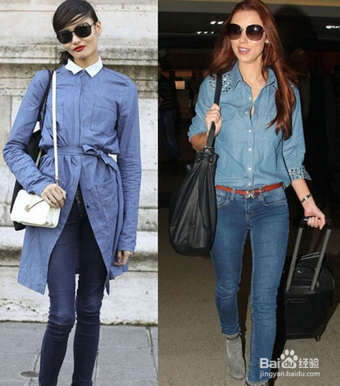职场搭配 明星随意示范牛仔装