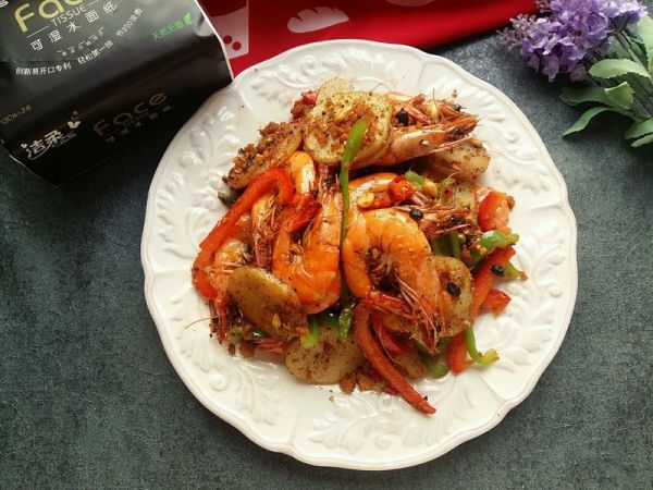 金沙薯饼富贵虾