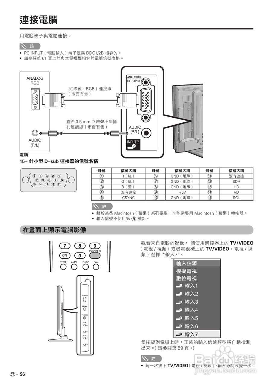 声宝LC-42D65H型液晶电视机说明书:[6]