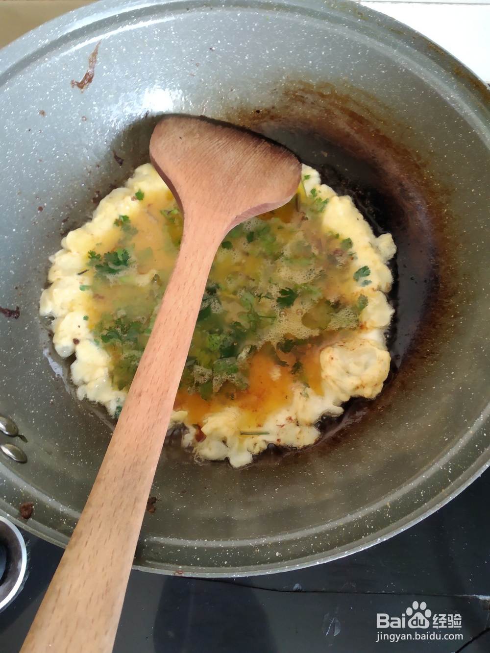 香菜涨蛋的做法