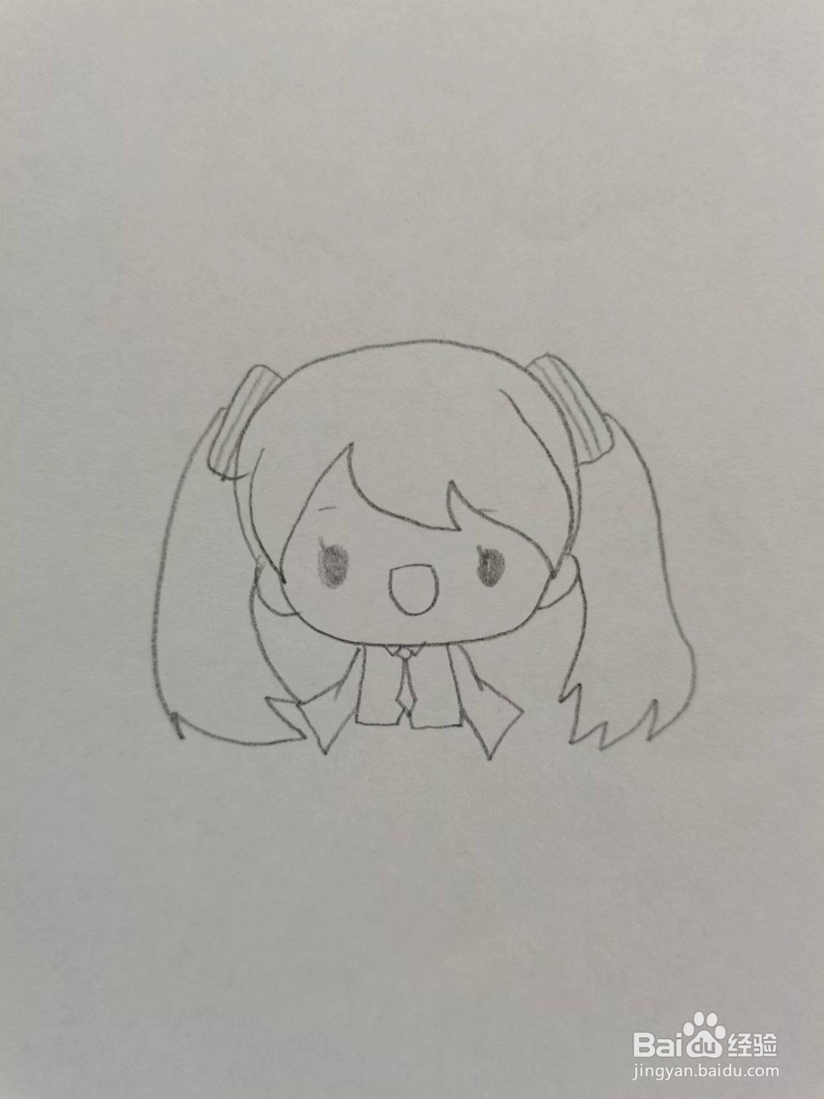 Q版二次元小女孩简笔画