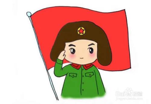 雷锋的简笔画怎么画