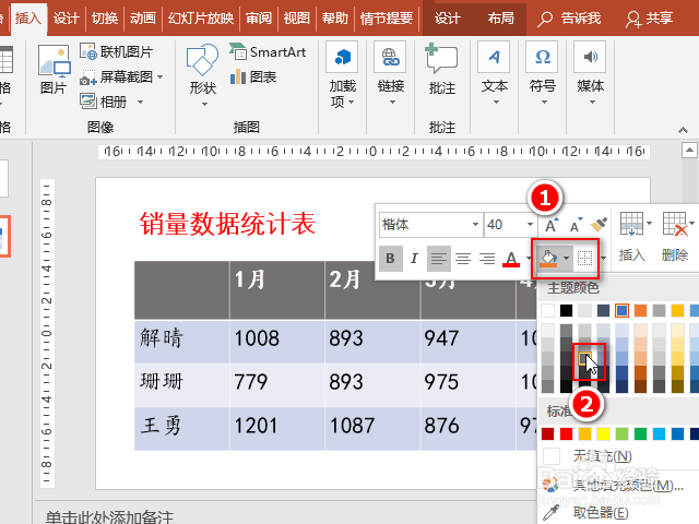 怎么在ppt里加入表格