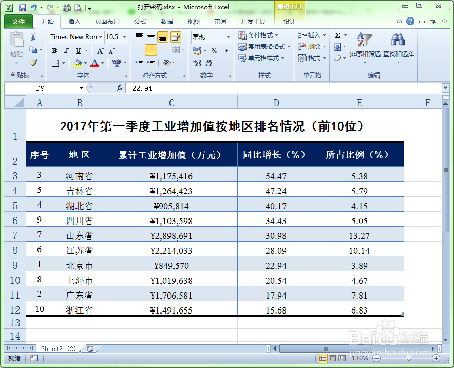 如何为Excel文件设置打开密码