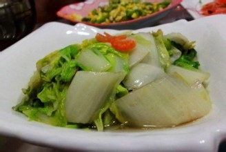 海米炒白菜的做法