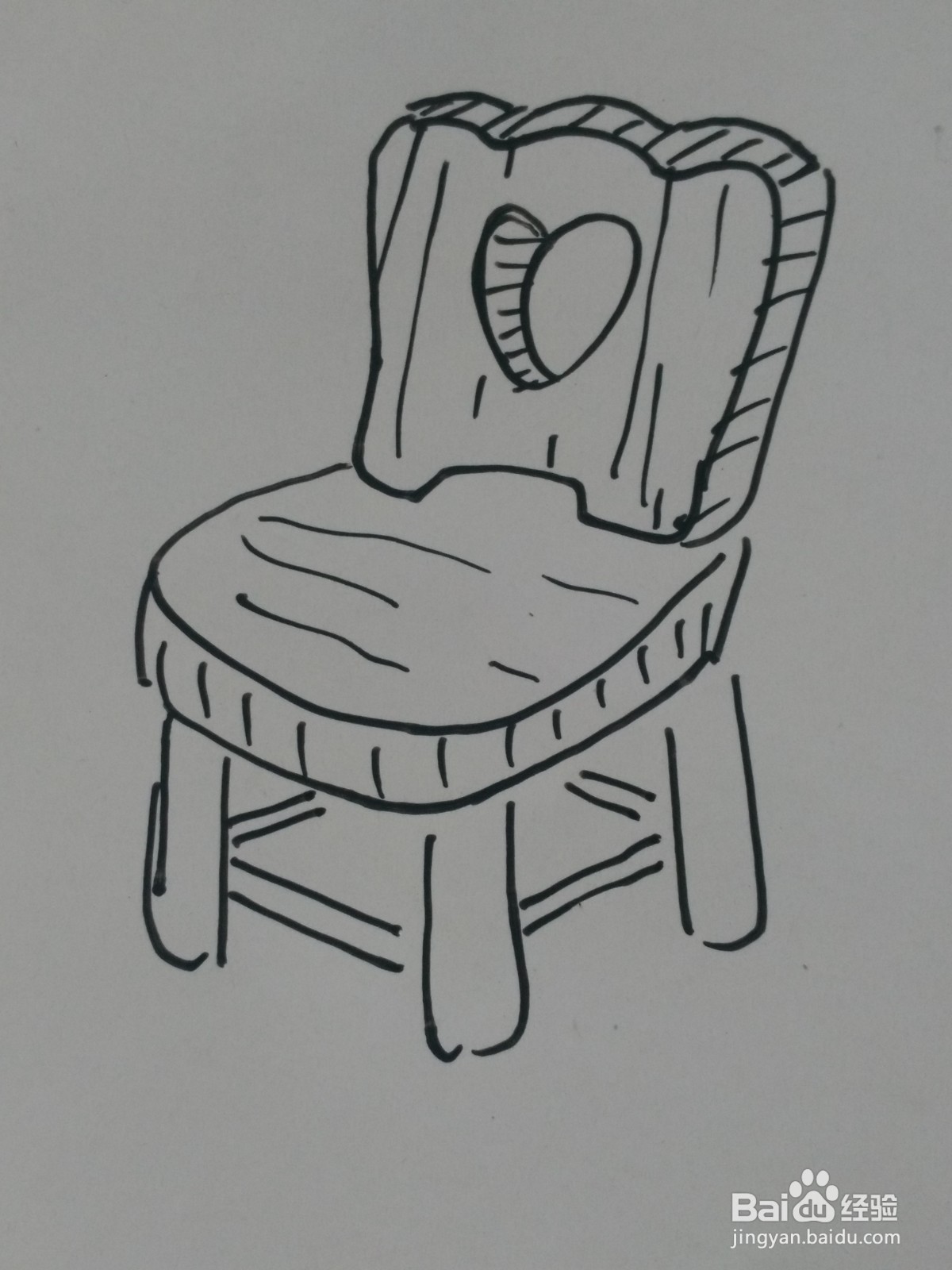 怎么画可爱的小孩的椅子简笔画