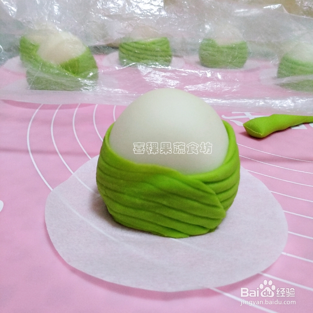 解馋美味粽子造型馒头