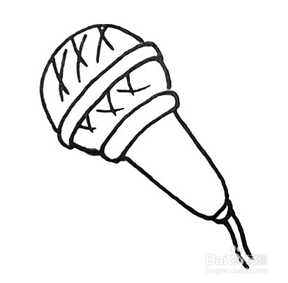 手绘简笔画之话筒的画法