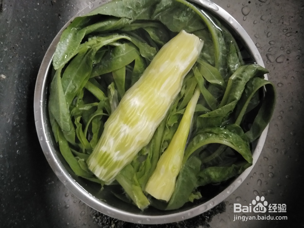 清蒸莴笋片和叶子