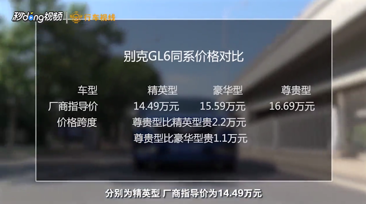 别克GL6同系价格