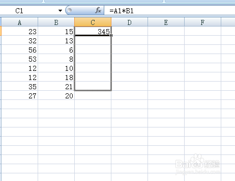 Excel中怎么算乘积