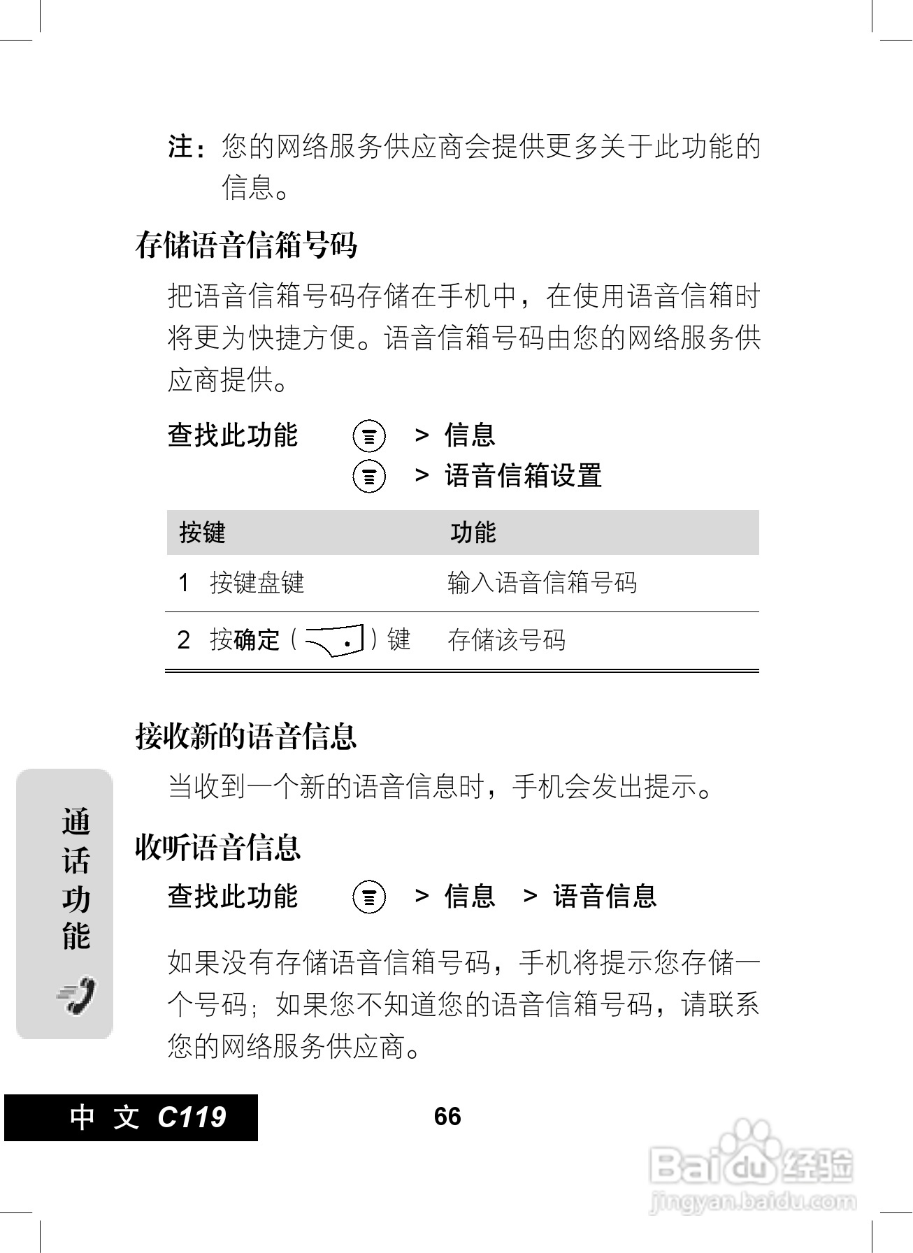 摩托罗拉C119手机使用说明书:[7]