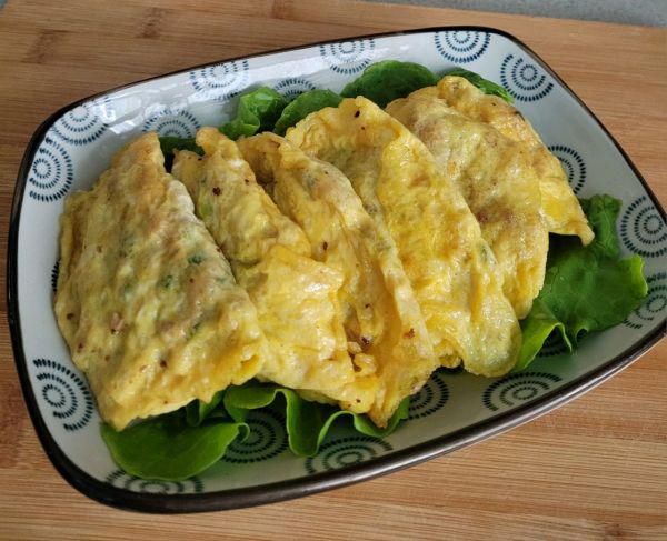 虾米肉末煎蛋饺